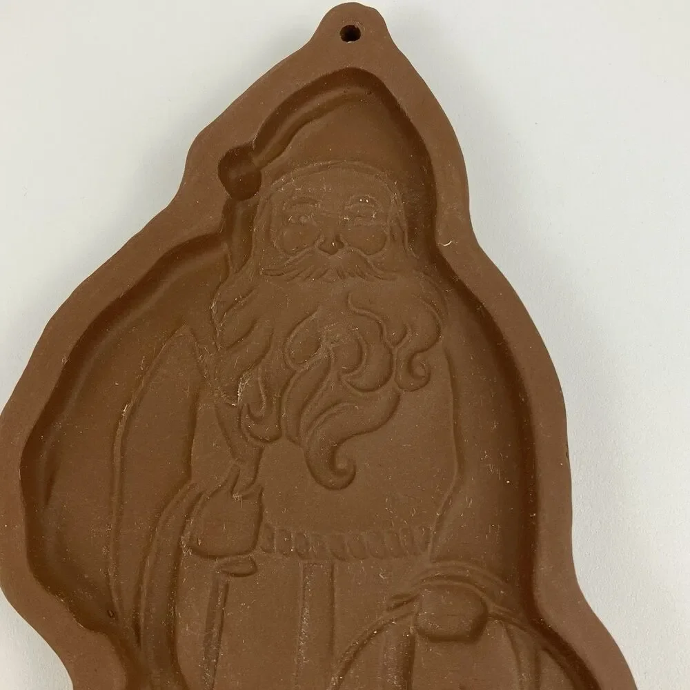 Longaberger Pottery Father Christmas Cookie Chocolate Mold | 9
